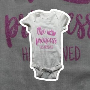 Hand Crafted Cute Baby girl onesie, Baby shower gift, pregnancy gift, princess o